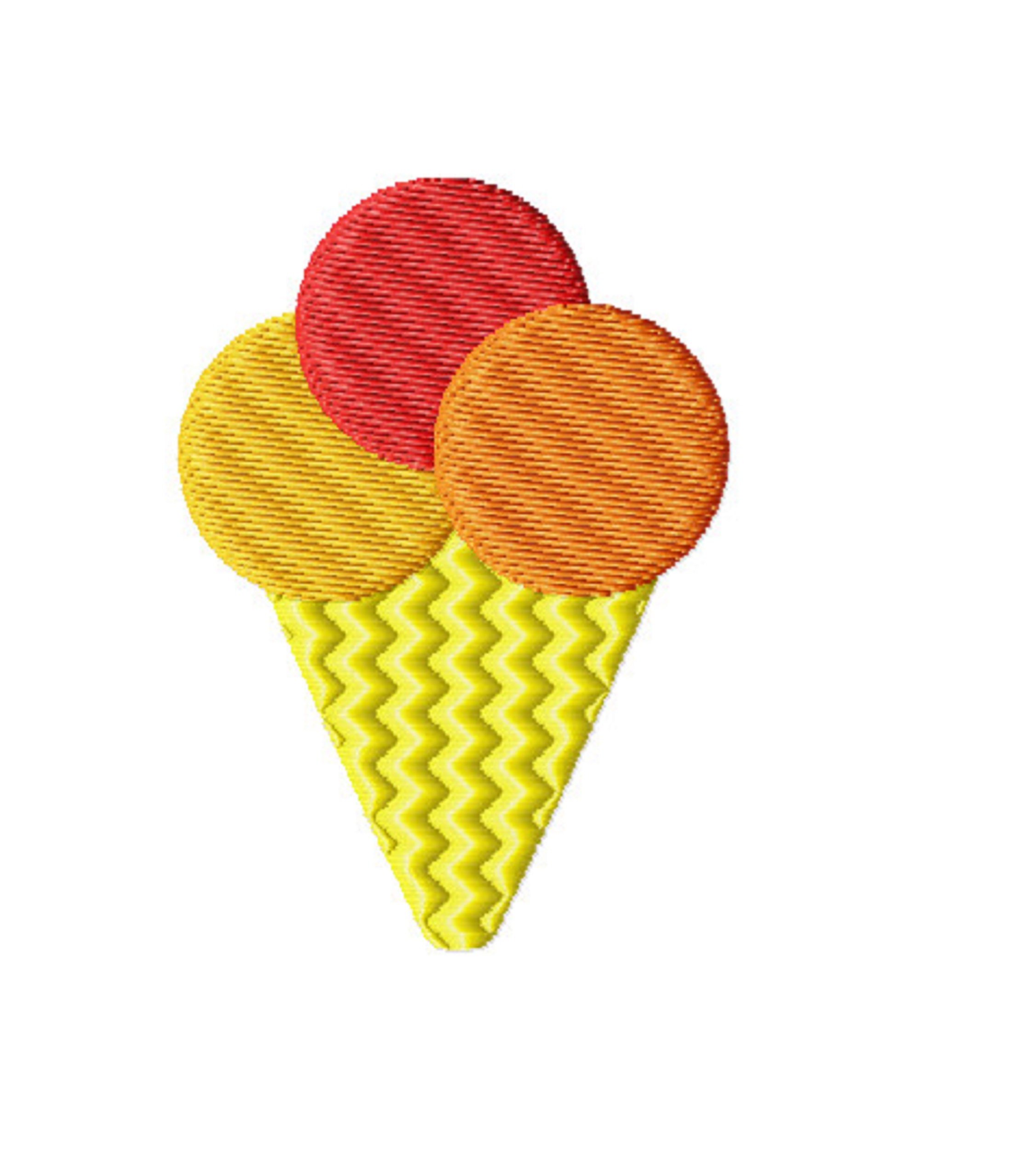 Ice Cream Cone Embroidery Design Ice Cream Set of 5 Machine Etsy