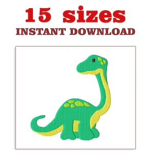Borduurontwerp minidinosaurus: machinebestand Brontosaurus (digitale download)