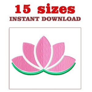 Lotus embroidery designs, Mini Flower Embroidery, lotus floral machine embroidery designs