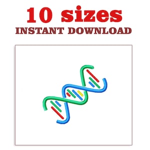 DNA Embroidery Design file, DNA Embroidery Design, DNA Embroidery Design file