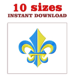 Fleur de lis embroidery designs file, Fleur de lis Embroidery file, machine embroidery designs