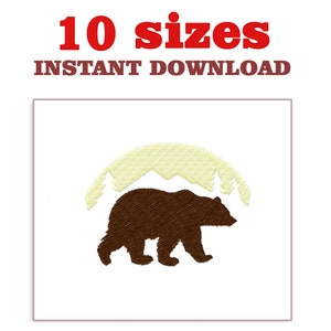 Bear Embroidery Design: Machine Embroidery File (Digital Download)