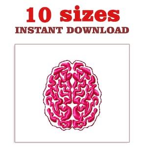 Brain Embroidery Design file, Mini Brain Embroidery Machine Embroidery Design file