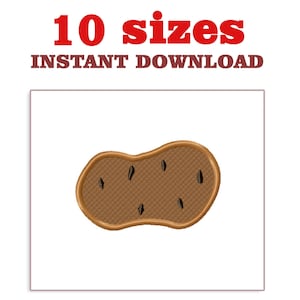 Potato Embroidery Design file, mini Potato Download Embroidery ,  small Potato machine embroidery designs
