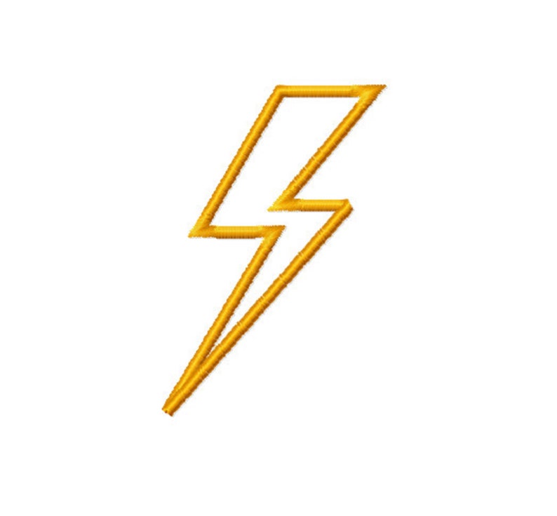 Lightning Bolt Applique Embroidery Design Set (digital Download) - Etsy