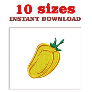 May include: A yellow bell pepper with a green stem, isolated on a white background. 10 sizes instant download.