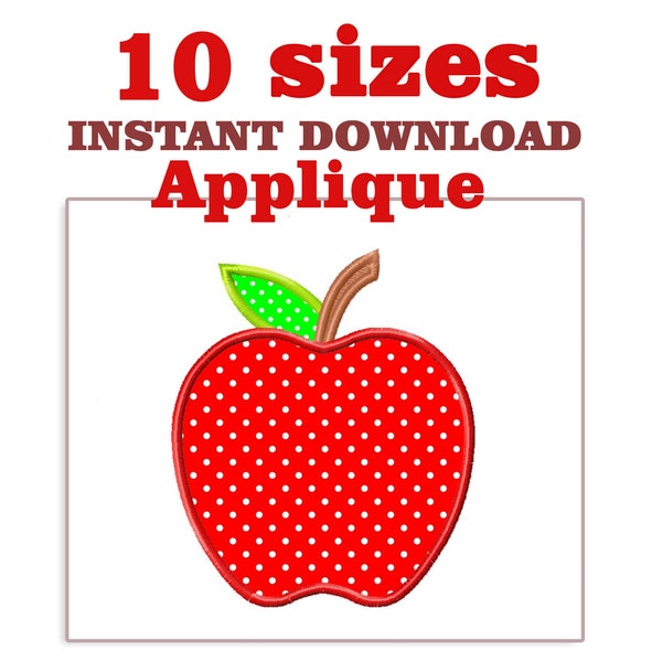 Apple Applique embroidery designs file