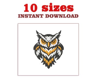 Owl Embroidery Design file: Machine Embroidery (Download)