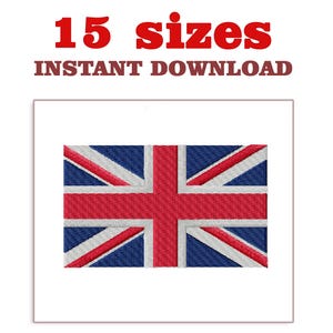 Diseño de bordado de la bandera del Reino Unido (descarga digital)