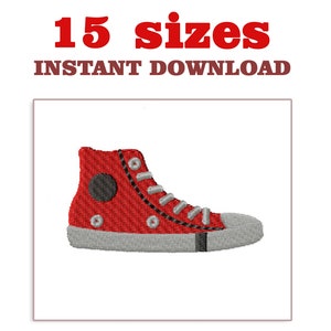 Sneakers Embroidery Design: Running Shoes Machine Embroidery (Download)