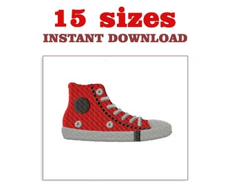 Sneakers Embroidery Design: Running Shoes Machine Embroidery (Download)