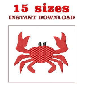Crab embroidery design, Download Embroidery, mini Crab machine embroidery designs