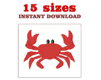 Crab embroidery design, Download Embroidery, mini Crab machine embroidery designs