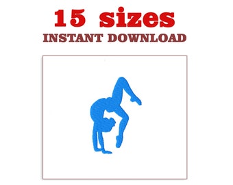 Gymnast Embroidery Design: Machine Embroidery File (Digital Download)