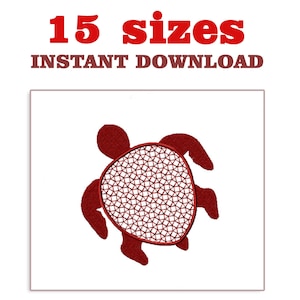 Turtle Embroidery Design file, Turtle Embroidery Machine Embroidery Design