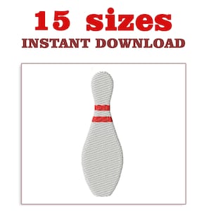 Bowling Pin  Embroidery Design, Bowling Design, machine embroidery designs Bowling Pin