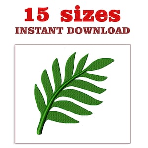 Tropical Palm Leaf Embroidery Design (Digital Download)