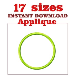 Circle Applique Embroidery Design: Mini Circle (Digital Download)
