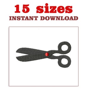 Scissors Embroidery Design: Mini Sewing Tool (Digital Download)