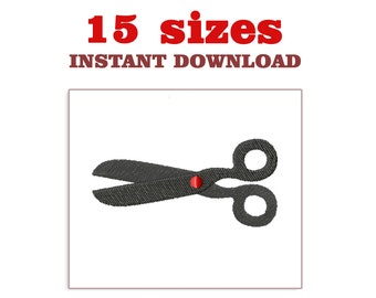 Scissors Embroidery Design: Mini Sewing Tool (Digital Download)