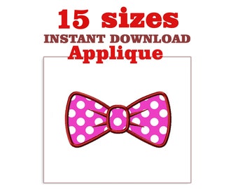 Fliege Applikation, Stickdatei Set (Digitaler Download)