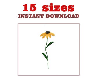 Daisy Embroidery Design: Chamomile Flower Machine Embroidery (Digital Download)
