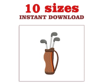 Golf Club Bag Embroidery Design: Mini Golf File (Download)