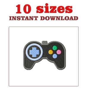 Video Game Controller Embroidery Design: Joystick Machine Pattern (Digital Download)