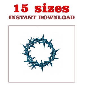 Diseño de bordado de corona de espinas (descarga digital)