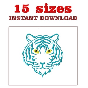 Tiger Embroidery design file, Tiger machine embroidery design, Download Embroidery, machine embroidery designs