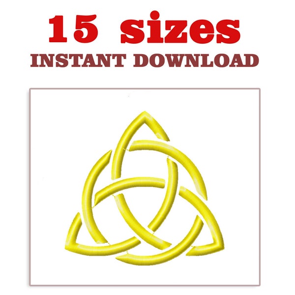 Celtic embroidery designs, Triquetra Celtic Knot Embroidery, Celtic Knot machine embroidery designs