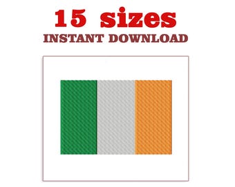 Irish Flag Embroidery Design: Machine Embroidery File (Digital Download)