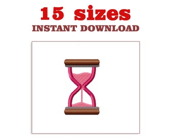 Hourglass Machine Embroidery Design: Mini Hour Glass File (Download)