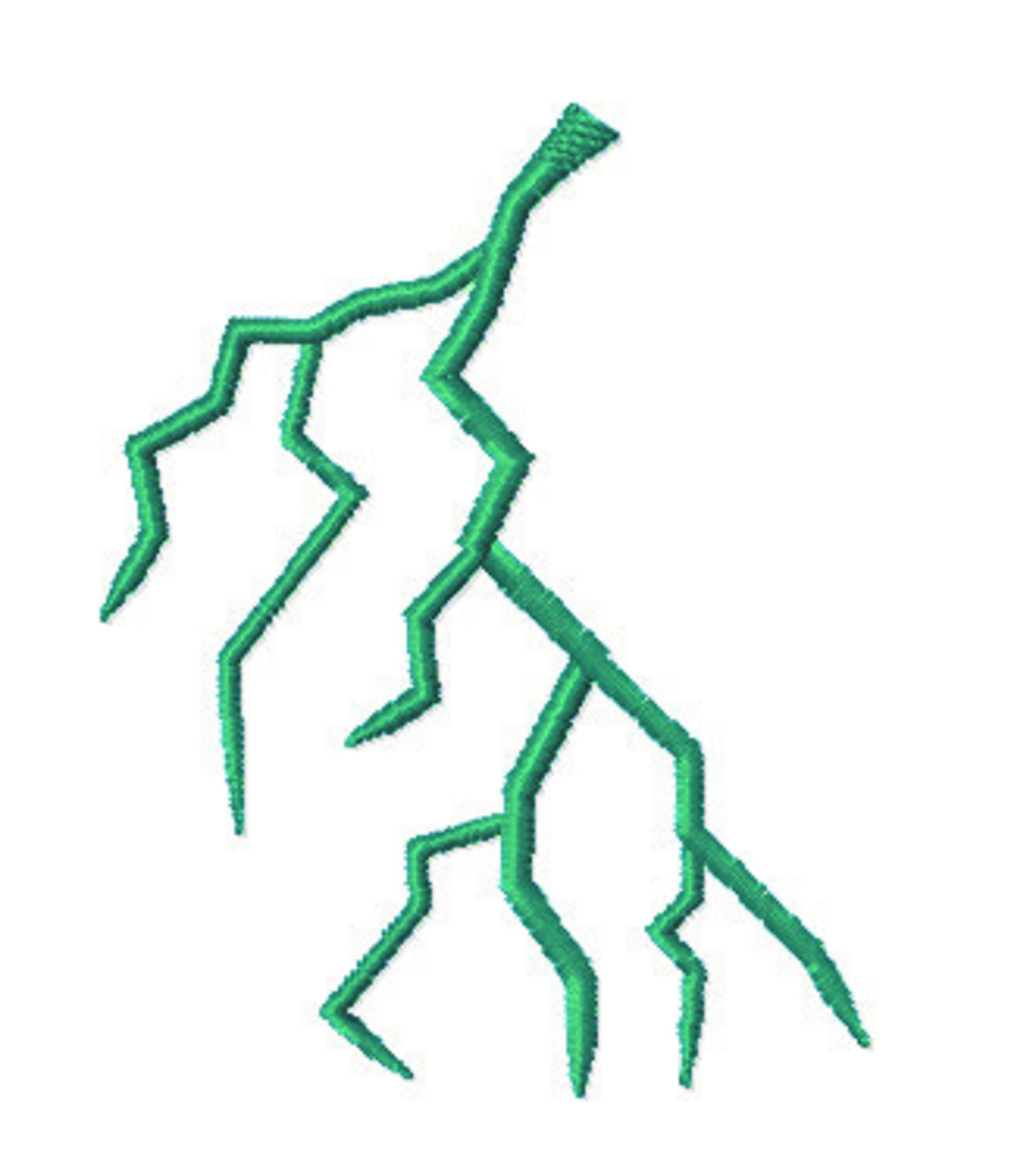 Lightning Bolt Embroidery Design: Set of 5 (digital Download) - Etsy