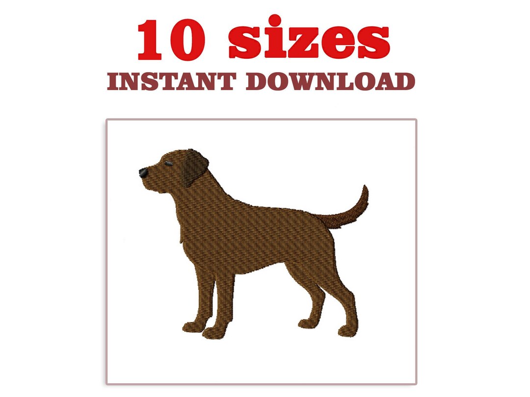 Lab Dog Embroidery Design: Machine Embroidery File (digital Download ...