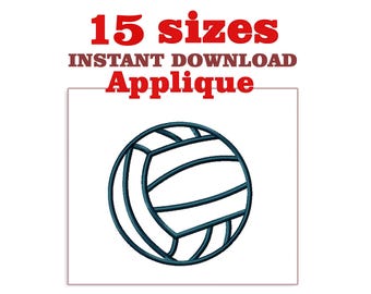 Applique Water polo ball Embroidery Design Filr: Machine Embroidery (Digital Download)