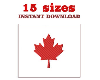 Canadian Maple Leaf Embroidery Design (Digital Download)