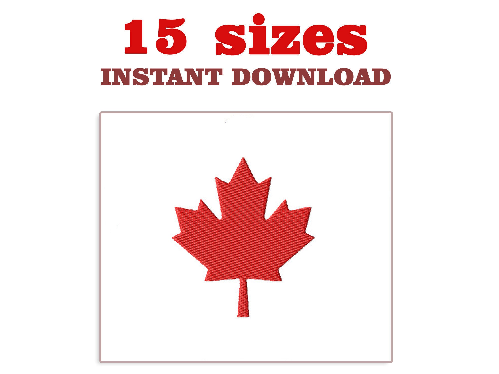 Canadian Maple Leaf Embroidery Design (digital Download) - Etsy