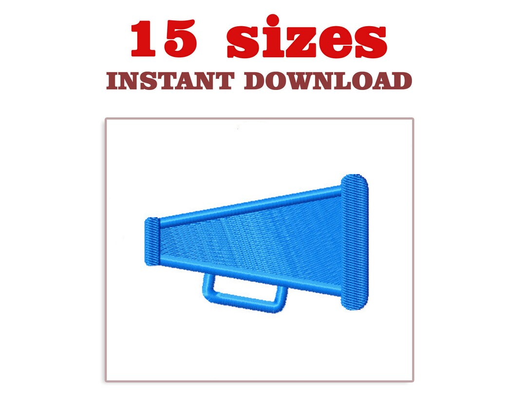 Megaphone Embroidery Design File, Megaphone Embroidery Machine