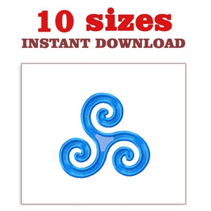 Triskelion Symbol Embroidery Design: Celtic Knot (Digital Download)