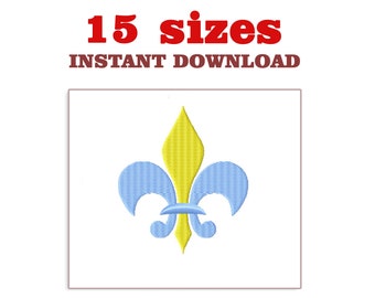 Fleur de Lis Embroidery Design: Machine Embroidery File (Digital Download)