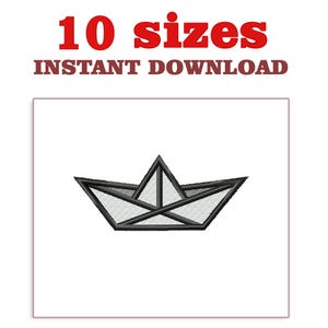 Paper boat embroidery designs, Paper boat Embroidery file, machine embroidery designs Paper boat
