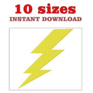 Könnte beinhalten: Ein gelber Blitz-Design, in 10 Größen verfügbar, zum sofortigen Download.