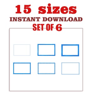 Rectangle Embroidery Designs: Mini Set (Digital Download)