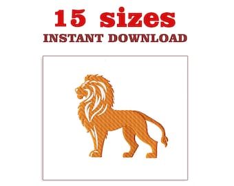 Lion Embroidery Design: Mini Animal File (Instant Download)