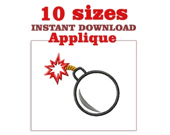 Borduurontwerp bomappliqué: 10 maten (digitale download)
