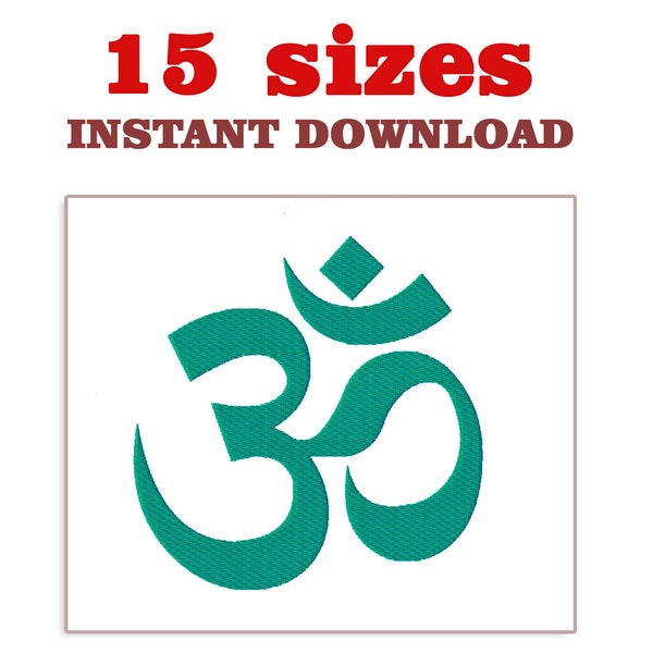 Om Symbol Embroidery Design, Om machine embroidery design, Ohm Aum Symbol