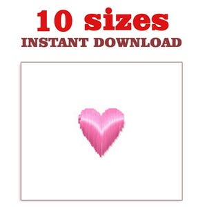 Mini Heart embroidery designs, Heart Satin stitch embroidery file, small Heart machine embroidery designs