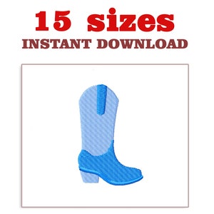 Cowboy Boot Embroidery Design: Mini Machine Embroidery File (Digital Download)