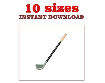 Borduurontwerp golfclub: minigolfbestand (download)